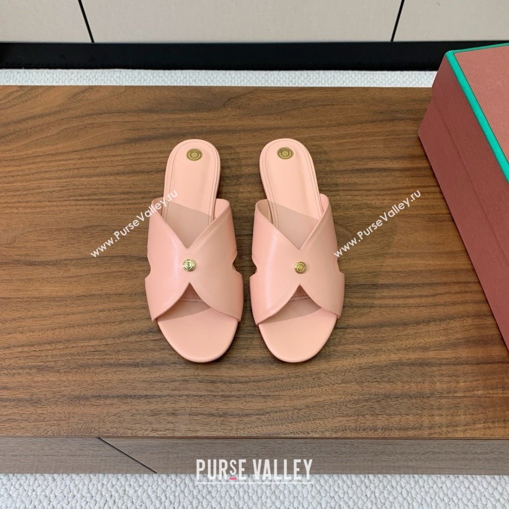 Loro Piana Vera Flat Sandal in Calfskin LP060530 Pink 2025 (HH-25060530)