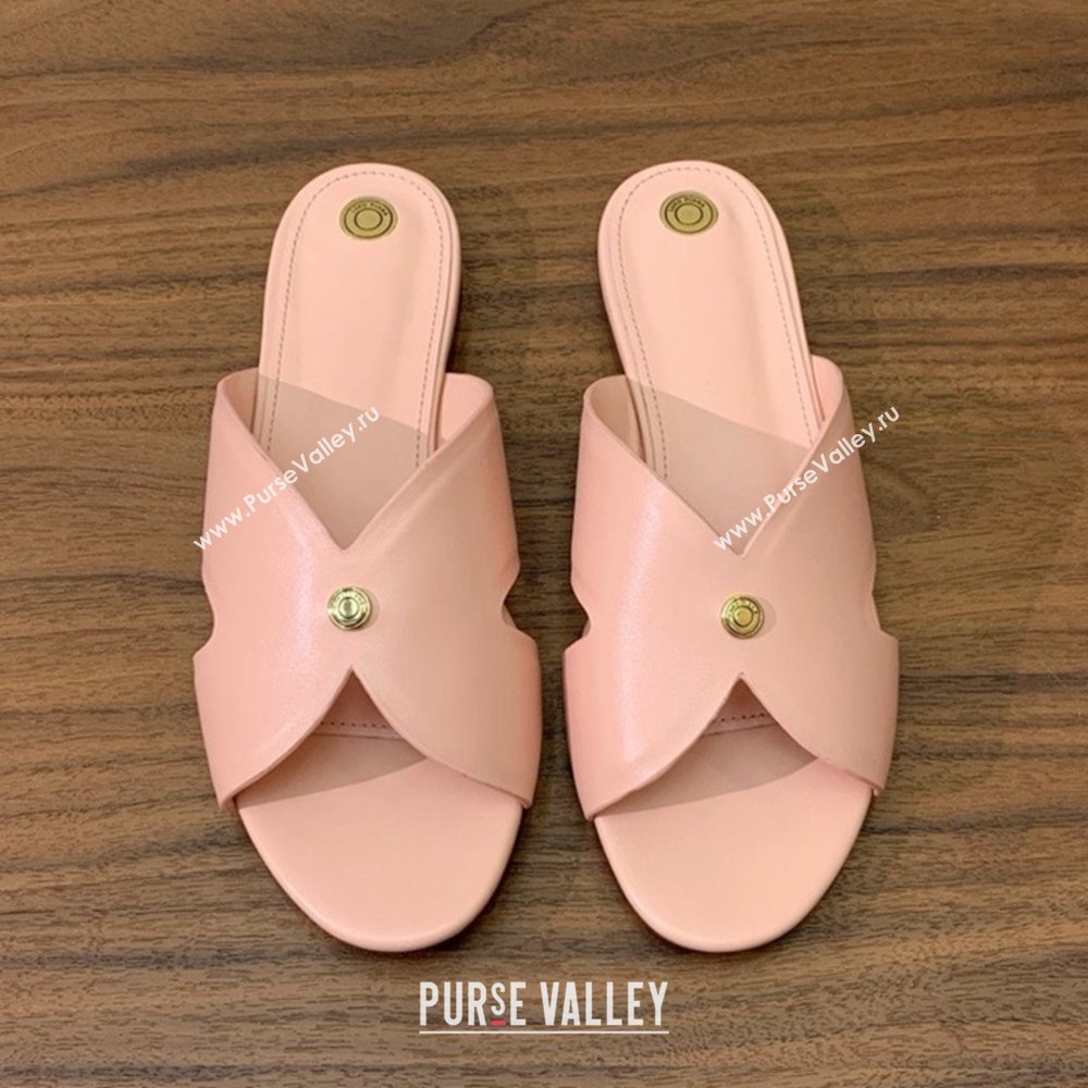 Loro Piana Vera Flat Sandal in Calfskin LP060530 Pink 2025 (HH-25060530)
