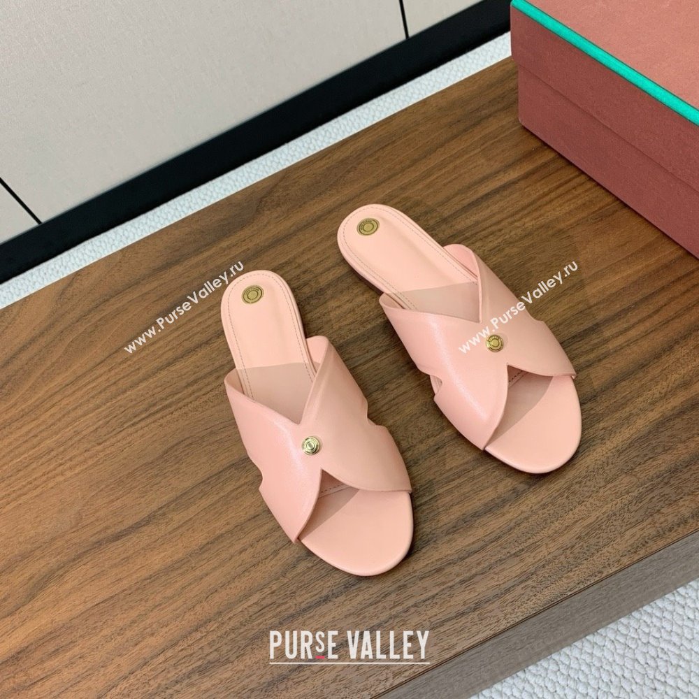 Loro Piana Vera Flat Sandal in Calfskin LP060530 Pink 2025 (HH-25060530)