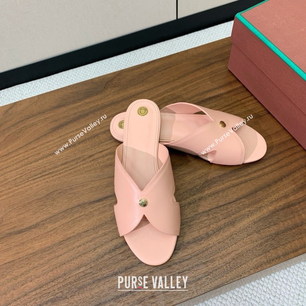 Loro Piana Vera Flat Sandal in Calfskin LP060530 Pink 2025 (HH-25060530)