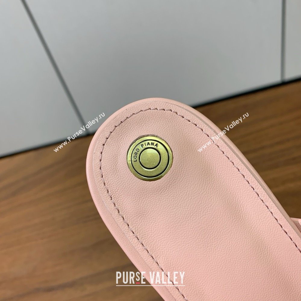 Loro Piana Vera Flat Sandal in Calfskin LP060530 Pink 2025 (HH-25060530)