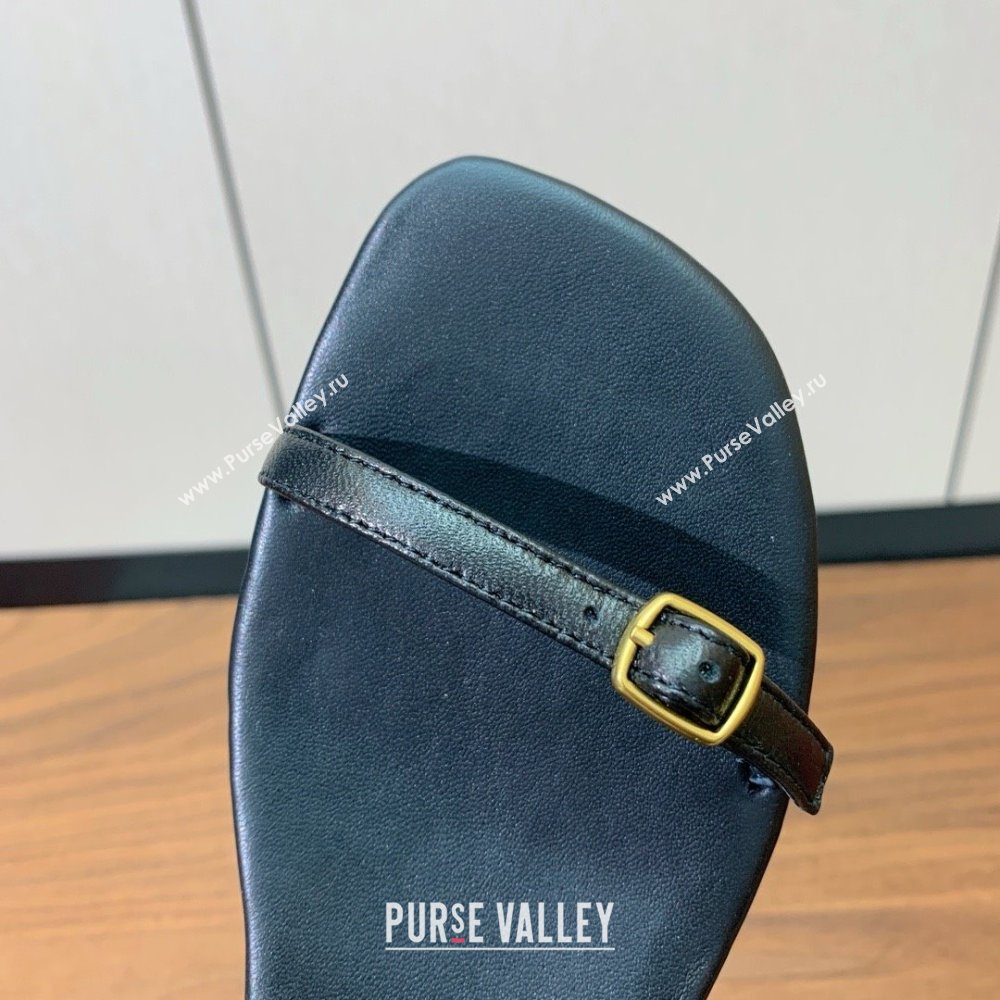 Loro Piana Lambskin Sandal in LP6601 Black 2025 (HH-25060601)