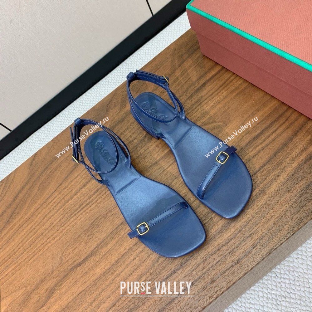 Loro Piana Lambskin Sandal in LP6603 Blue 2025 (HH-25060603)