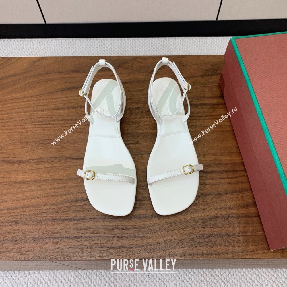 Loro Piana Lambskin Sandal in LP6604 White 2025 (HH-25060604)