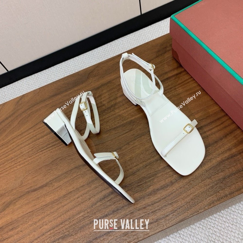 Loro Piana Lambskin Sandal in LP6604 White 2025 (HH-25060604)