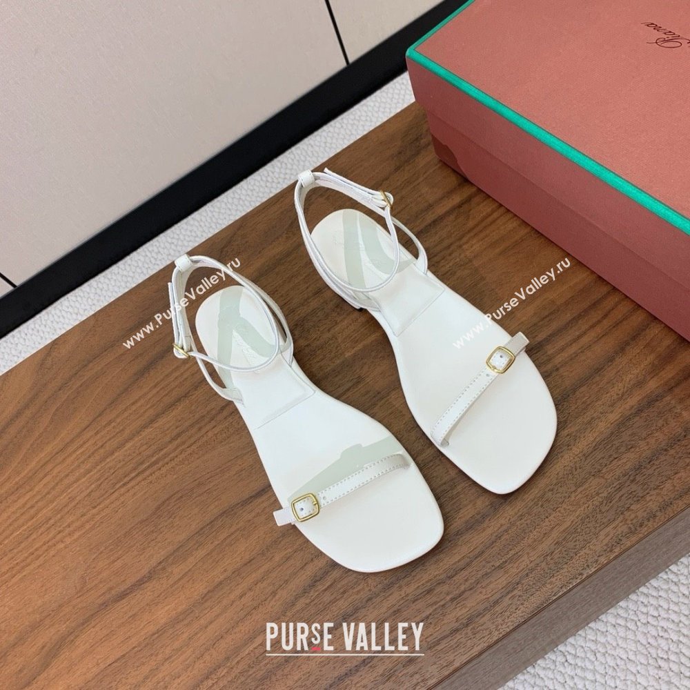 Loro Piana Lambskin Sandal in LP6604 White 2025 (HH-25060604)