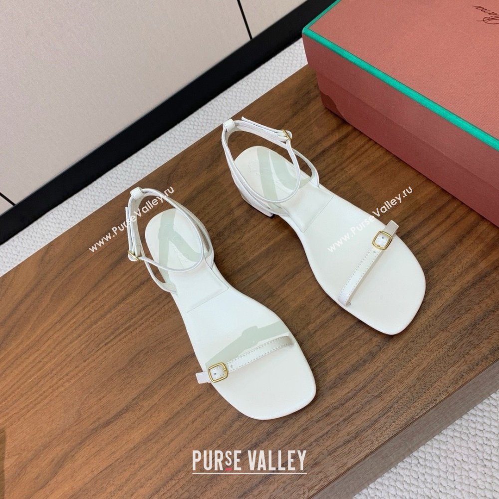 Loro Piana Lambskin Sandal in LP6604 White 2025 (HH-25060604)