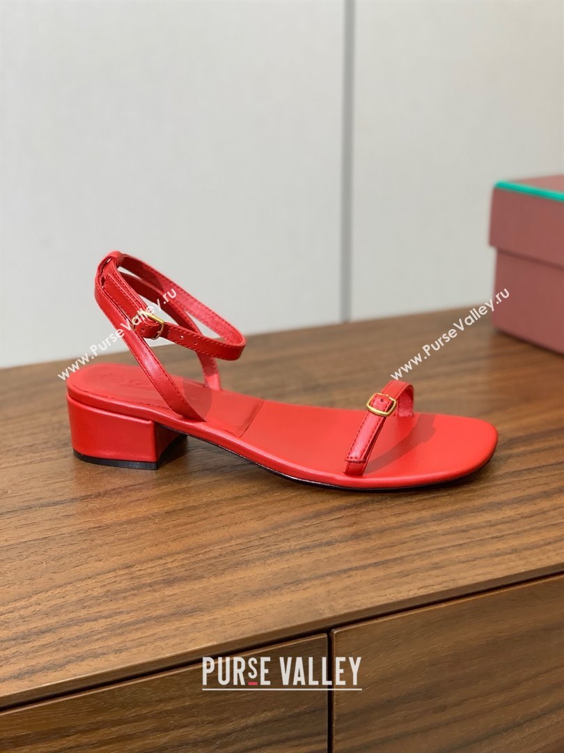 Loro Piana Lambskin Sandal in LP6606 Red 2025 (HH-25060606)