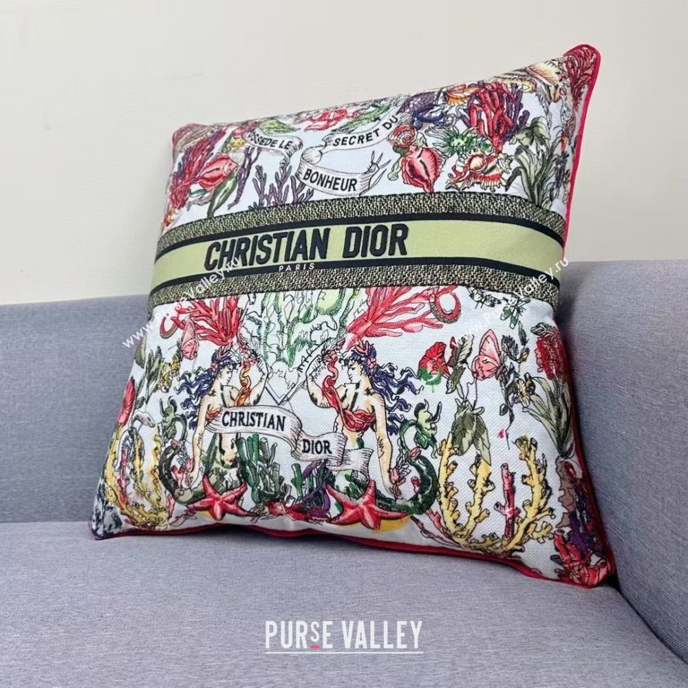 Dior Embroidered Cotton Square Pillow 50x50cm D060702 2025 (ASL-25060703)