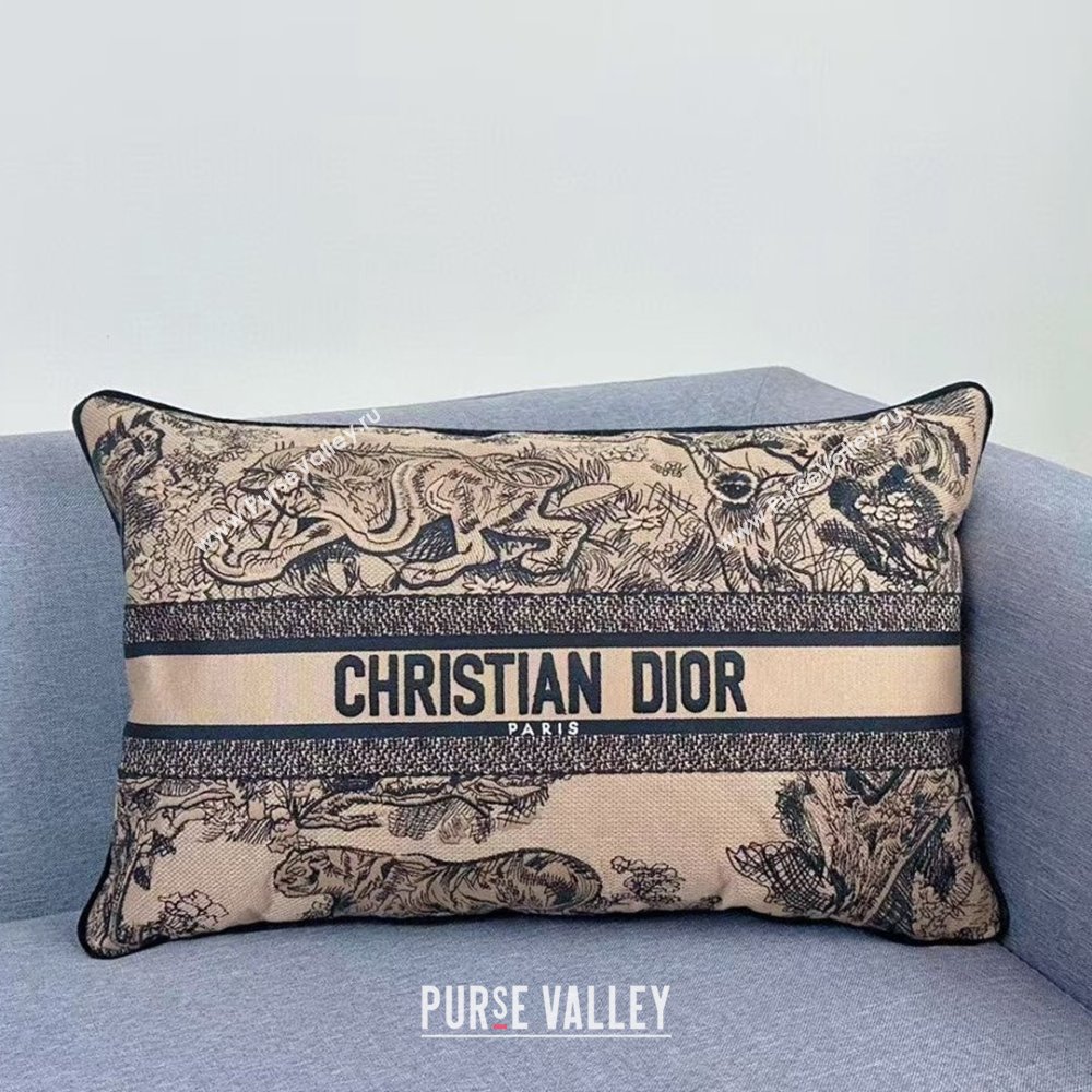 Dior Embroidered Cotton Rectangular Pillow 30x50cm D060704 2025 (ASL-25060704)