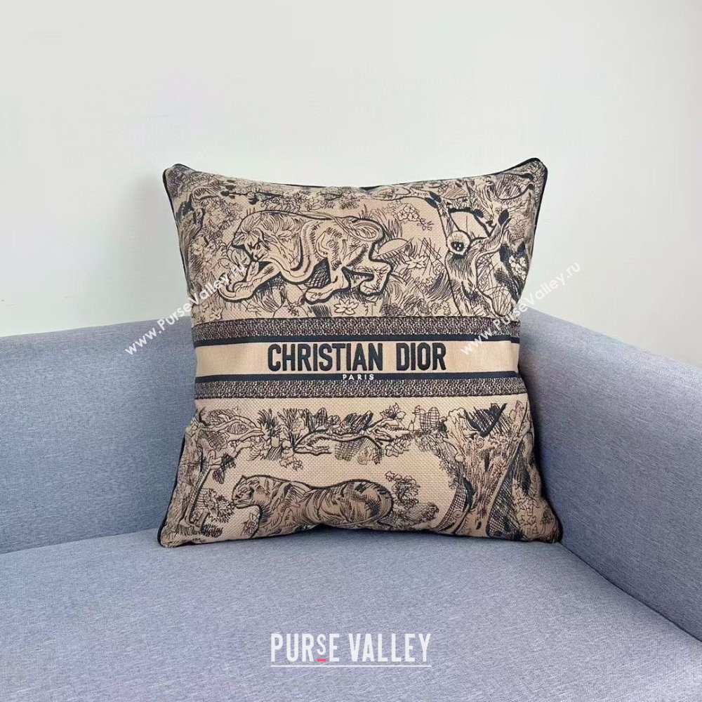 Dior Embroidered Cotton Square Pillow 50x50cm D060705 2025 (ASL-25060705)