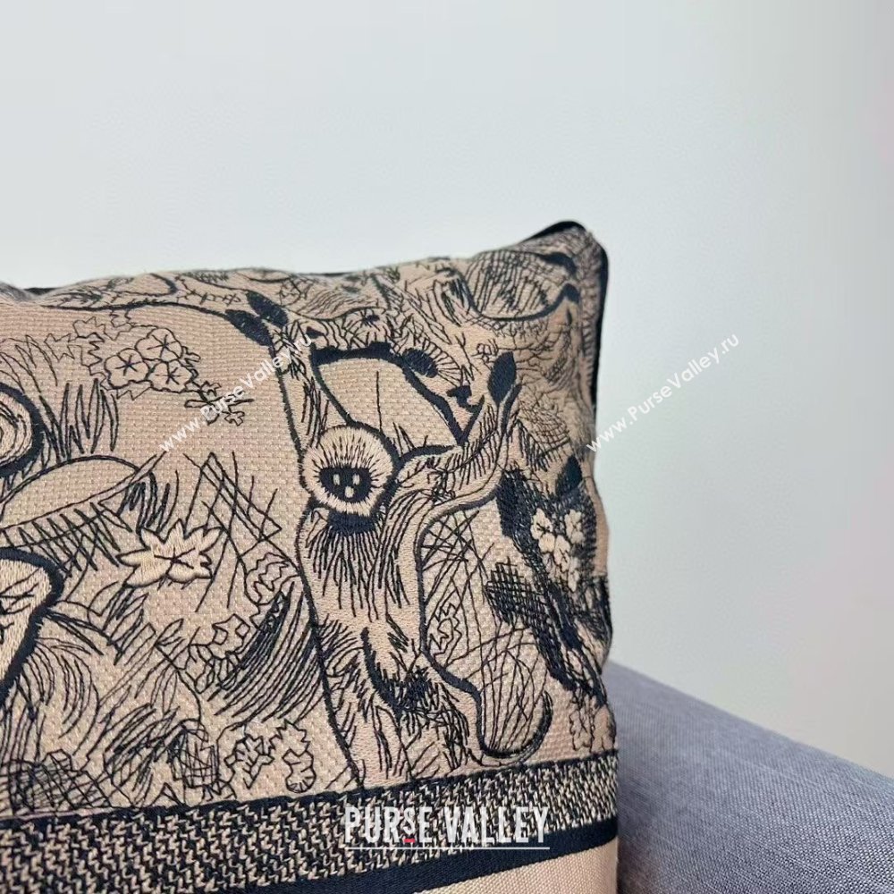 Dior Embroidered Cotton Square Pillow 50x50cm D060705 2025 (ASL-25060705)