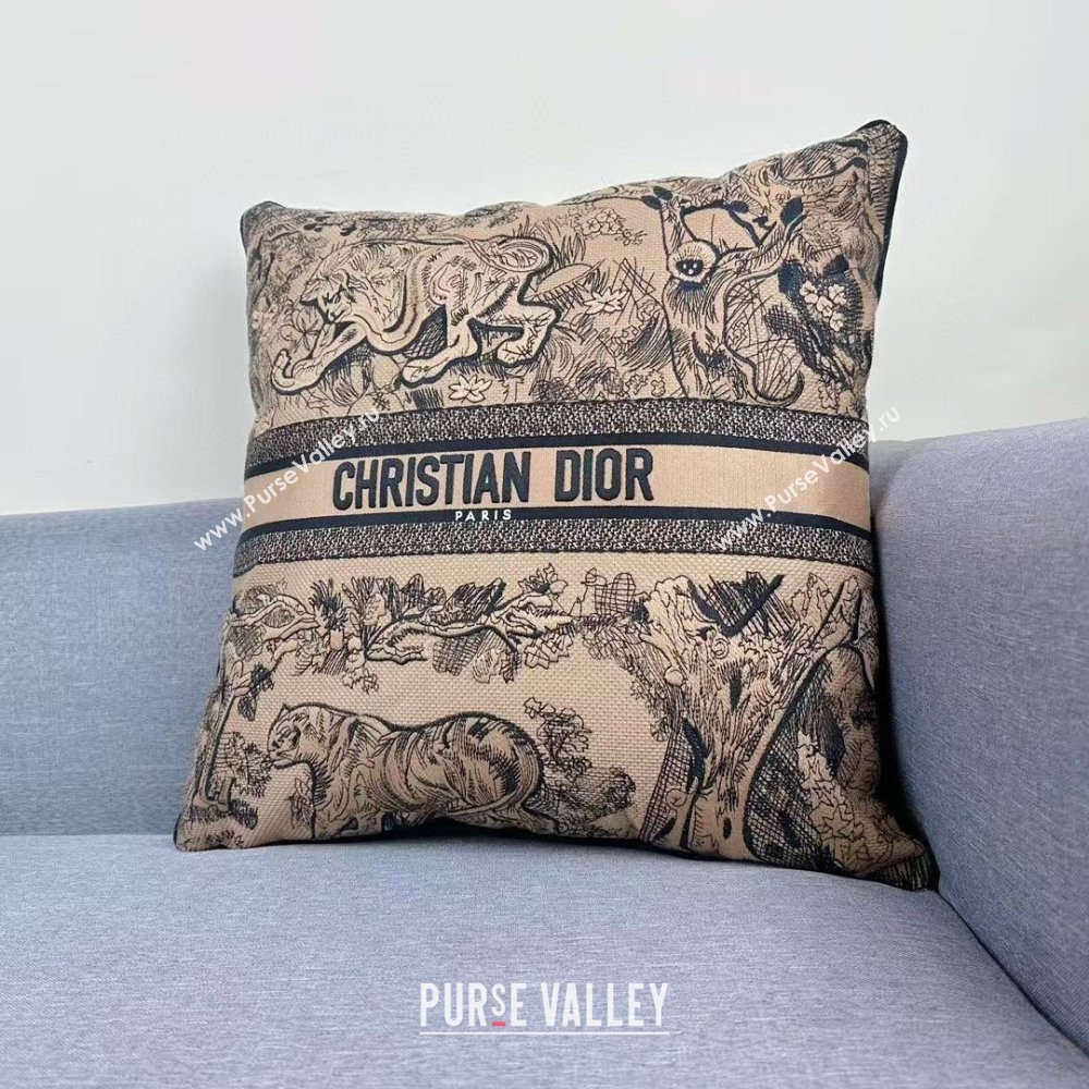 Dior Embroidered Cotton Square Pillow 50x50cm D060705 2025 (ASL-25060705)