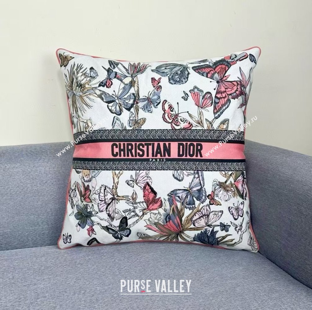Dior Embroidered Cotton Square Pillow 50x50cm D060712 2025 (ASL-25060712)