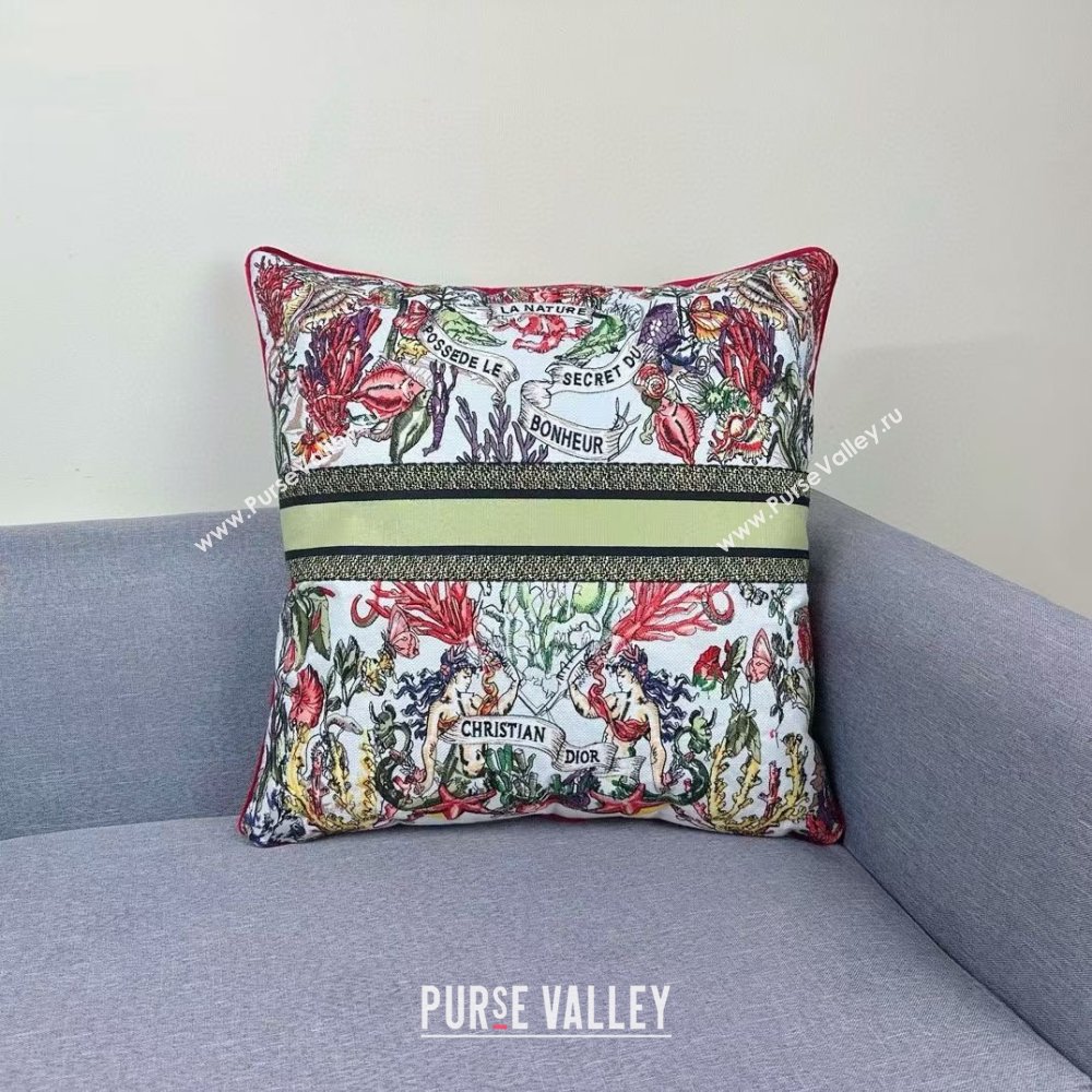 Dior Embroidered Cotton Square Pillow 50x50cm D060702 2025 (ASL-25060703)