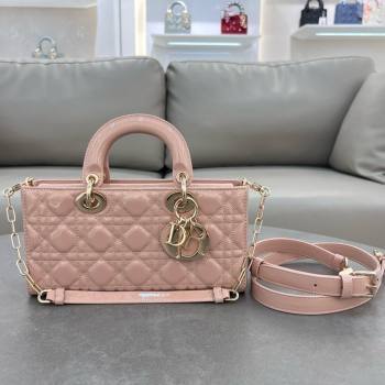 Dior Lady D-Joy Medium Bag in Patent Leather Light Pink 2025 (XXG-25060902)