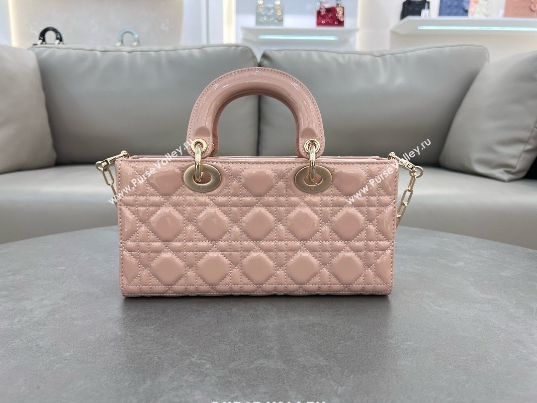 Dior Lady D-Joy Medium Bag in Patent Leather Light Pink 2025 (XXG-25060902)