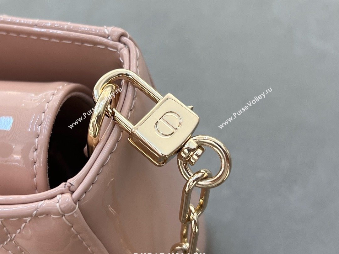 Dior Lady D-Joy Medium Bag in Patent Leather Light Pink 2025 (XXG-25060902)