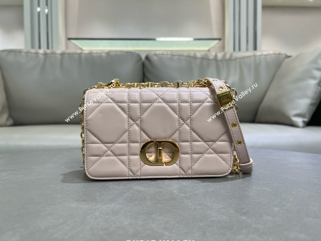 Dior Small Soft Dior Caro Bag in Macrocannage Lambskin Powder Pink 2025 M9252 (XXG-25061003)