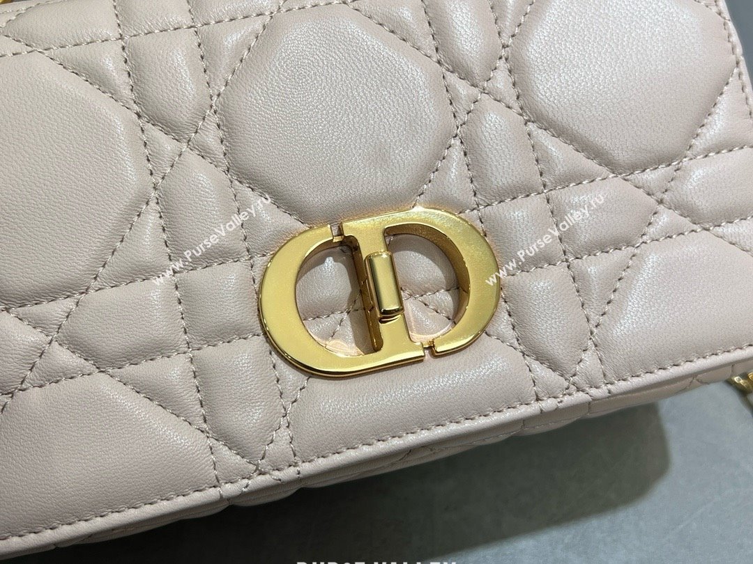 Dior Small Soft Dior Caro Bag in Macrocannage Lambskin Powder Pink 2025 M9252 (XXG-25061003)