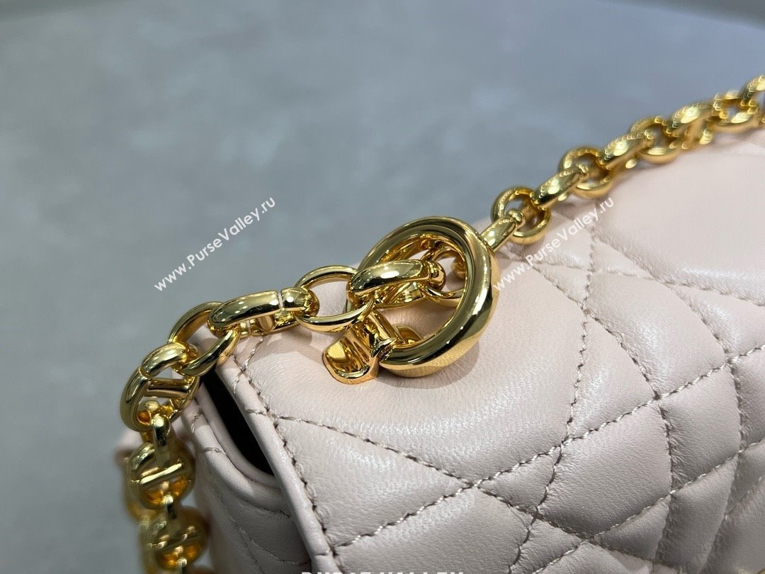 Dior Small Soft Dior Caro Bag in Macrocannage Lambskin Powder Pink 2025 M9252 (XXG-25061003)