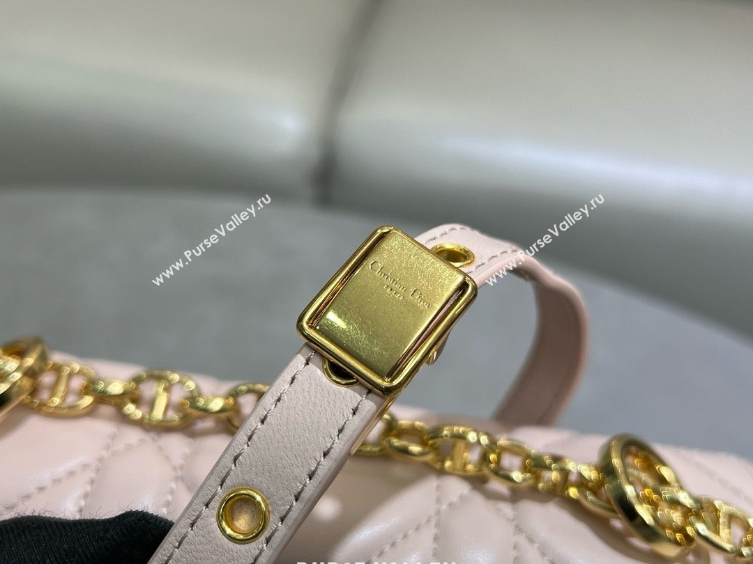 Dior Small Soft Dior Caro Bag in Macrocannage Lambskin Powder Pink 2025 M9252 (XXG-25061003)