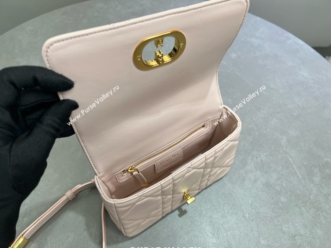 Dior Small Soft Dior Caro Bag in Macrocannage Lambskin Powder Pink 2025 M9252 (XXG-25061003)