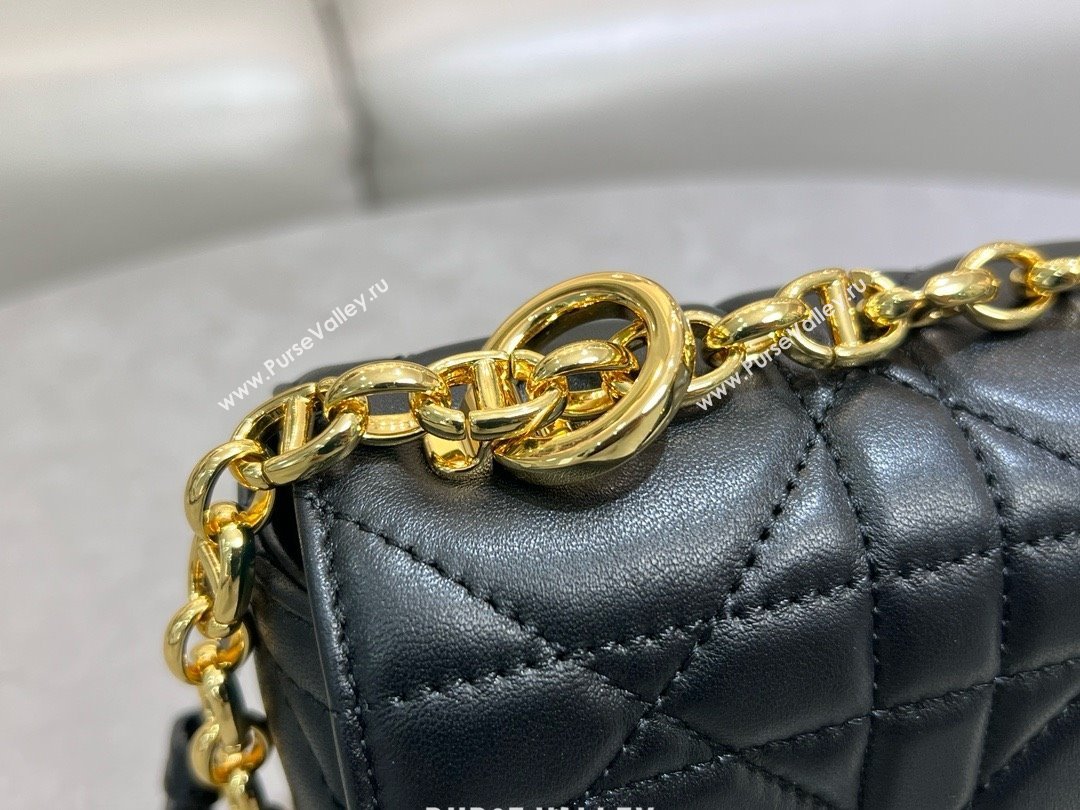 Dior Small Soft Dior Caro Bag in Macrocannage Lambskin Black 2025 M9252 (XXG-25061004)