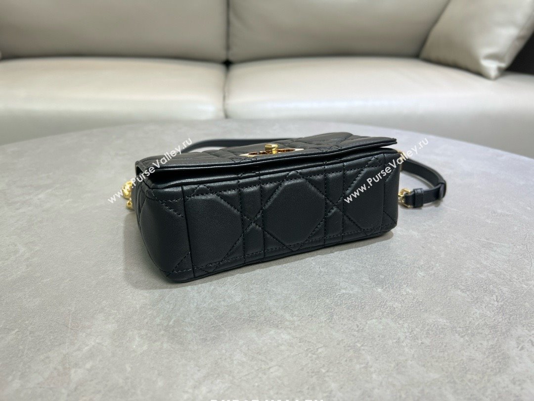 Dior Small Soft Dior Caro Bag in Macrocannage Lambskin Black 2025 M9252 (XXG-25061004)