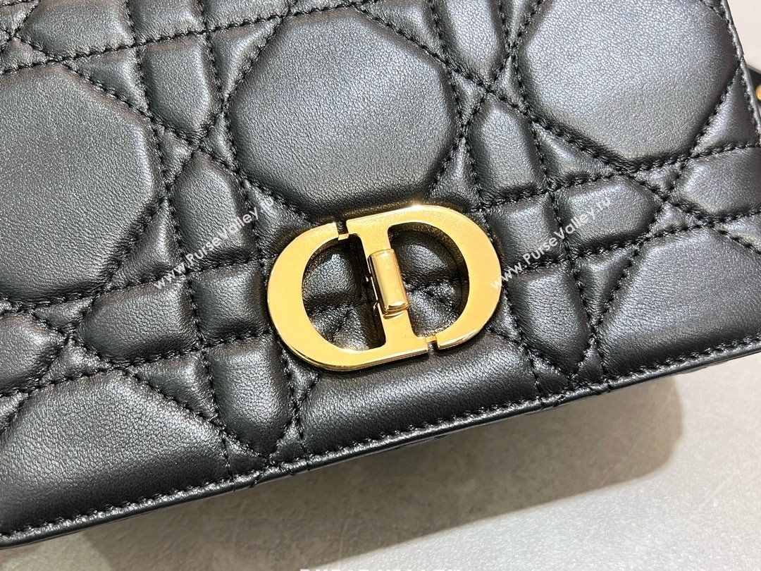 Dior Small Soft Dior Caro Bag in Macrocannage Lambskin Black 2025 M9252 (XXG-25061004)