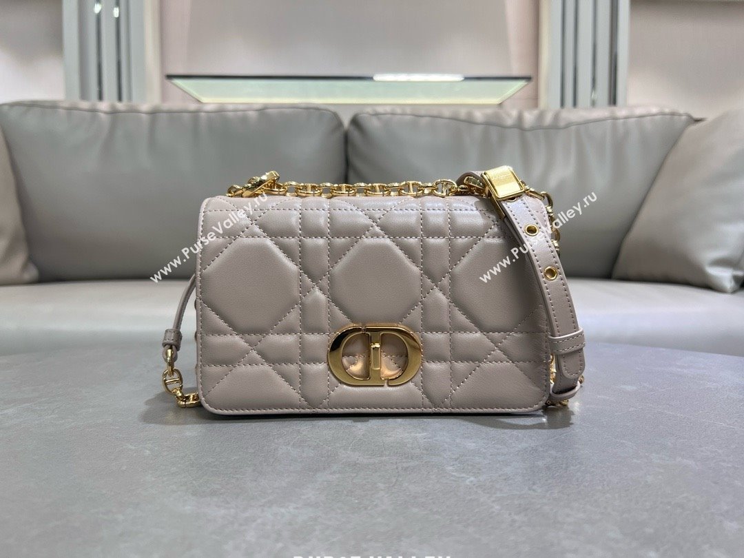 Dior Small Soft Dior Caro Bag in Macrocannage Lambskin Beige Grey 2025 M9252 (XXG-25061005)
