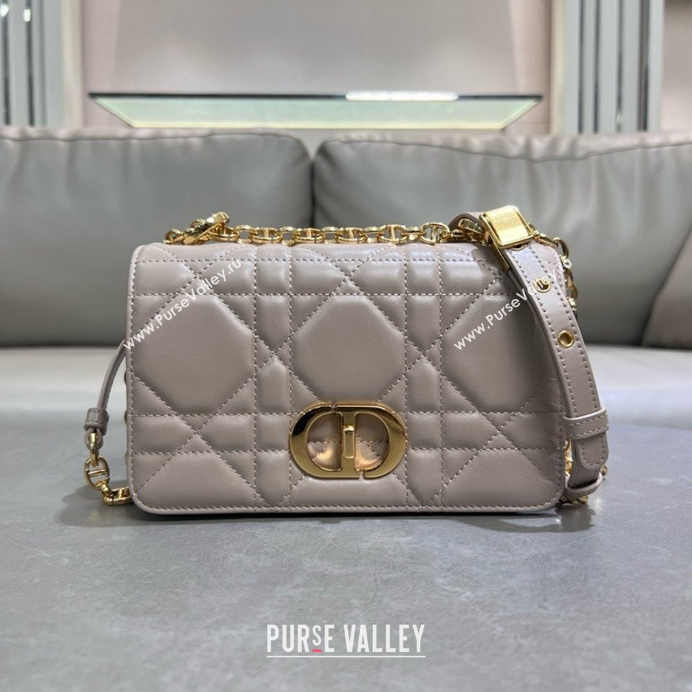 Dior Small Soft Dior Caro Bag in Macrocannage Lambskin Beige Grey 2025 M9252 (XXG-25061005)