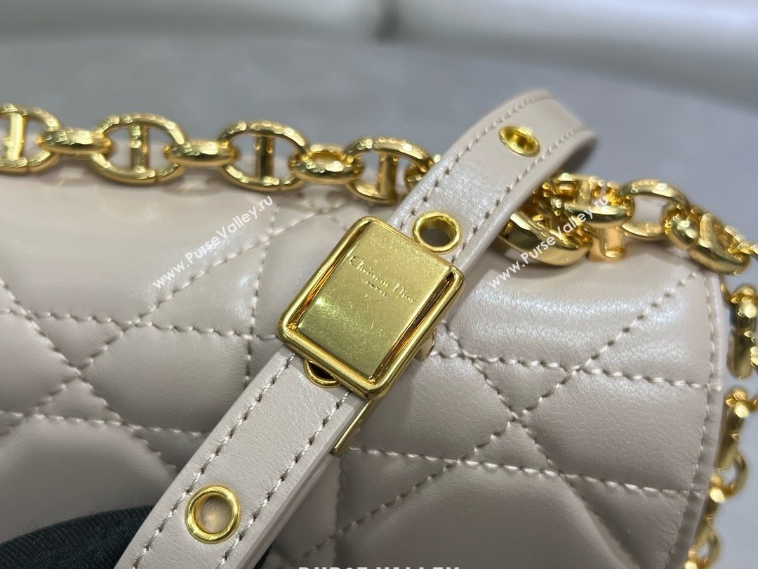 Dior Small Soft Dior Caro Bag in Macrocannage Lambskin Beige Grey 2025 M9252 (XXG-25061005)