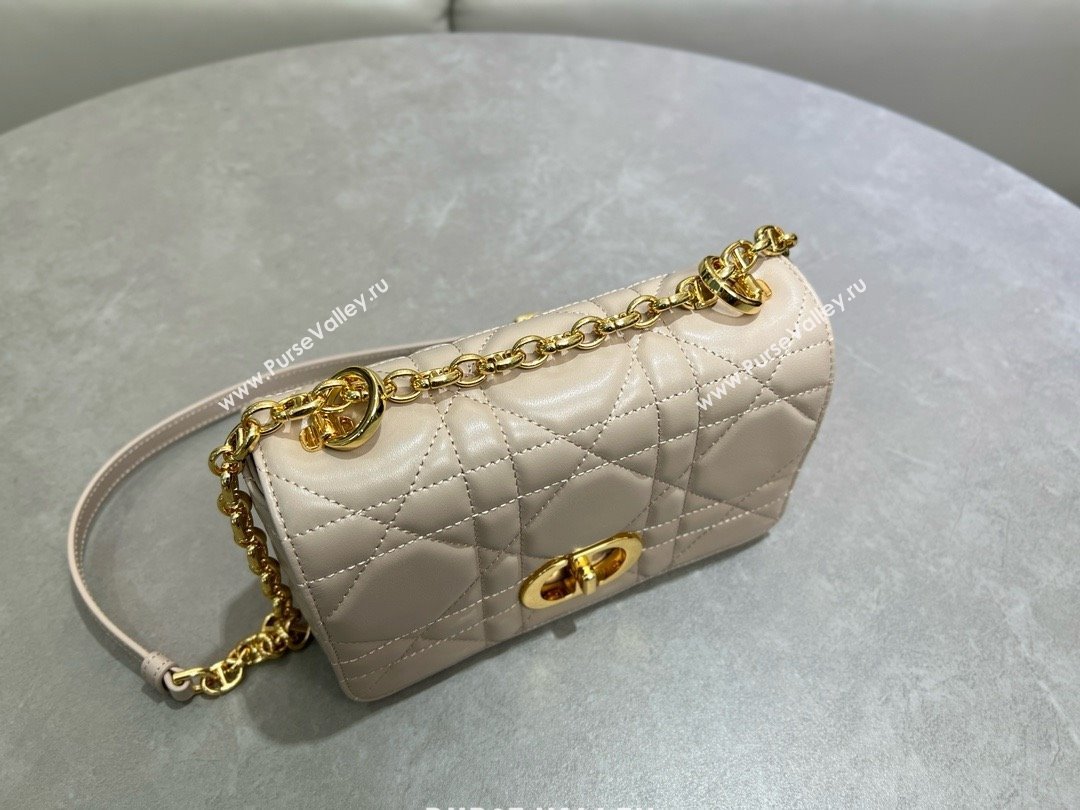 Dior Small Soft Dior Caro Bag in Macrocannage Lambskin Beige Grey 2025 M9252 (XXG-25061005)