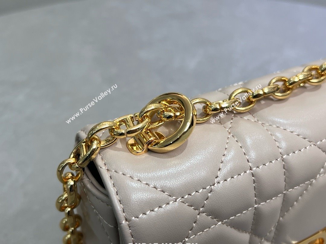 Dior Small Soft Dior Caro Bag in Macrocannage Lambskin Beige Grey 2025 M9252 (XXG-25061005)