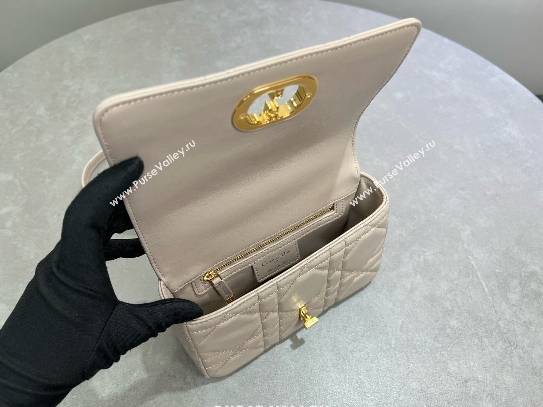 Dior Small Soft Dior Caro Bag in Macrocannage Lambskin Beige Grey 2025 M9252 (XXG-25061005)