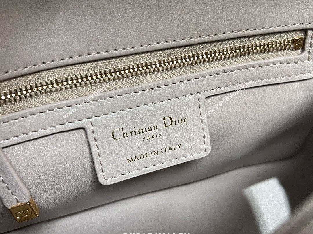 Dior Small Soft Dior Caro Bag in Macrocannage Lambskin Beige Grey 2025 M9252 (XXG-25061005)