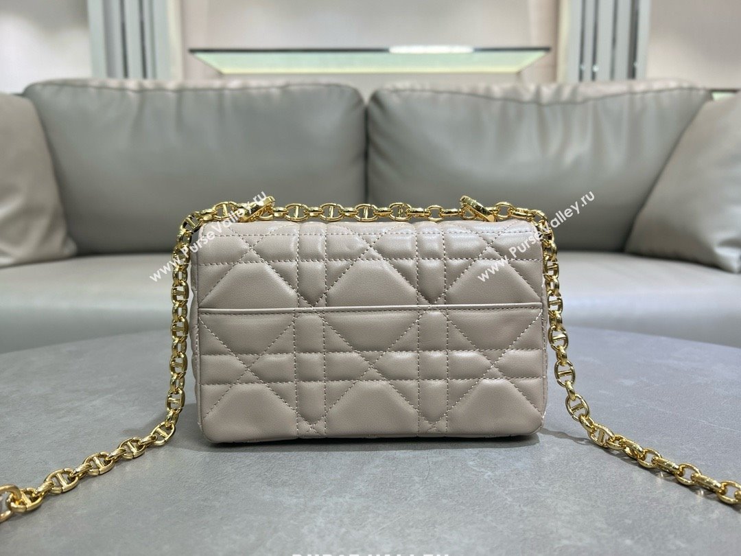 Dior Small Soft Dior Caro Bag in Macrocannage Lambskin Beige Grey 2025 M9252 (XXG-25061005)