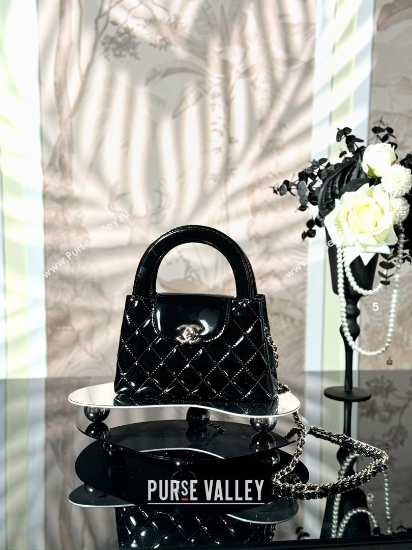 Chanel Patent Calfskin Mini Kelly Shopping Bag AS4416 Black 2025 (YEZI-25061038)