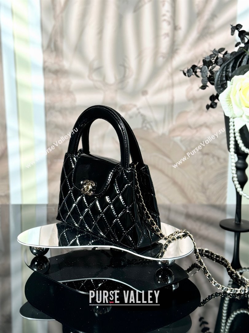 Chanel Patent Calfskin Mini Kelly Shopping Bag AS4416 Black 2025 (YEZI-25061038)