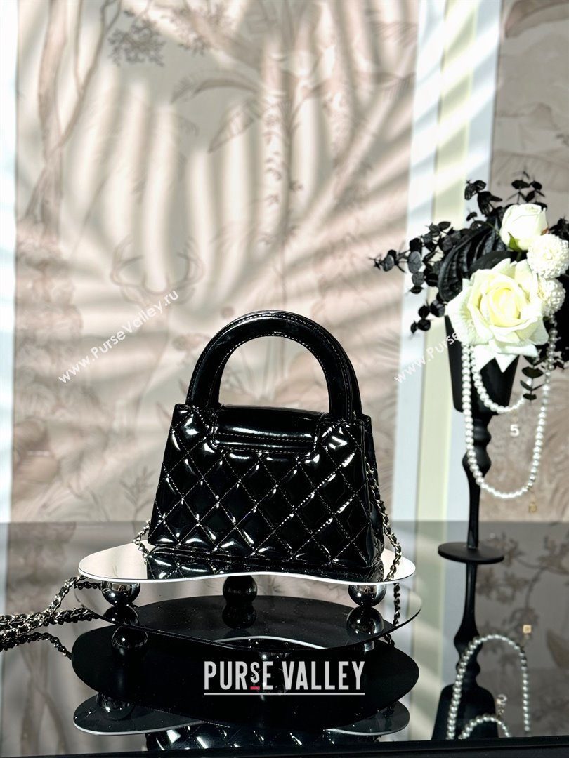 Chanel Patent Calfskin Mini Kelly Shopping Bag AS4416 Black 2025 (YEZI-25061038)