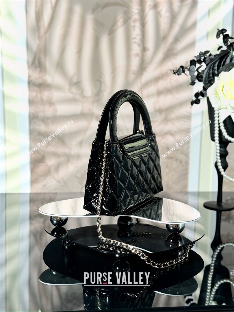 Chanel Patent Calfskin Mini Kelly Shopping Bag AS4416 Black 2025 (YEZI-25061038)