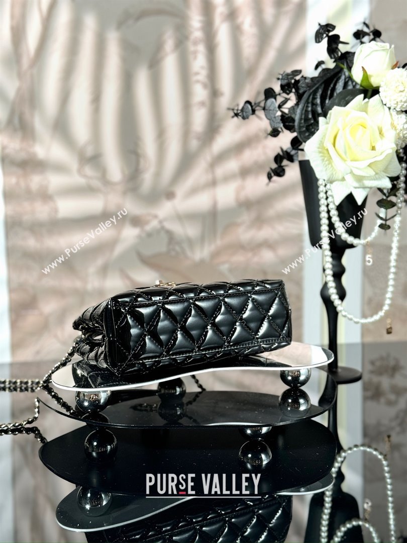 Chanel Patent Calfskin Mini Kelly Shopping Bag AS4416 Black 2025 (YEZI-25061038)