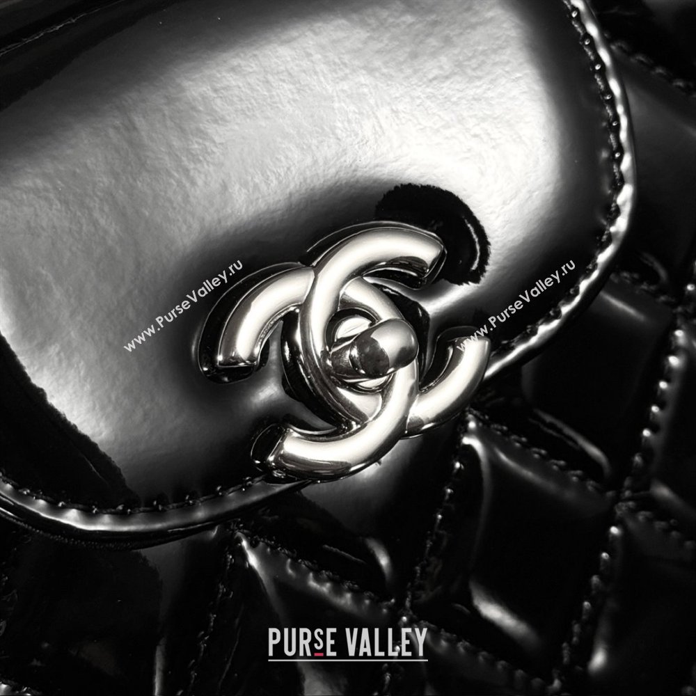 Chanel Patent Calfskin Mini Kelly Shopping Bag AS4416 Black 2025 (YEZI-25061038)