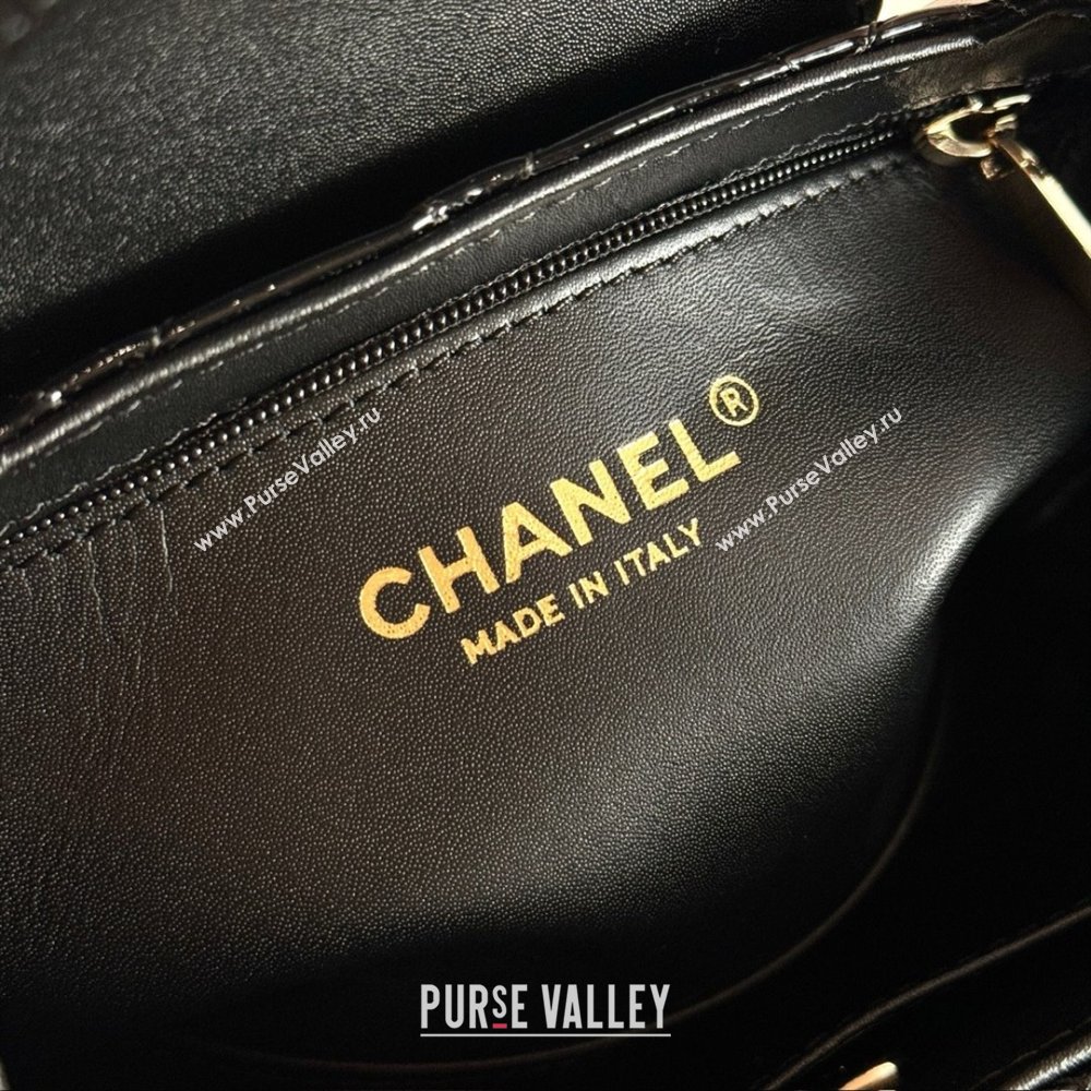 Chanel Patent Calfskin Mini Kelly Shopping Bag AS4416 Black 2025 (YEZI-25061038)