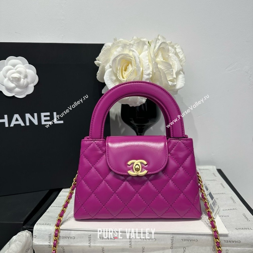 Chanel Shiny Calfskin Mini Kelly Shopping Bag AS4416 Rosy 2025 (SS-25061032)