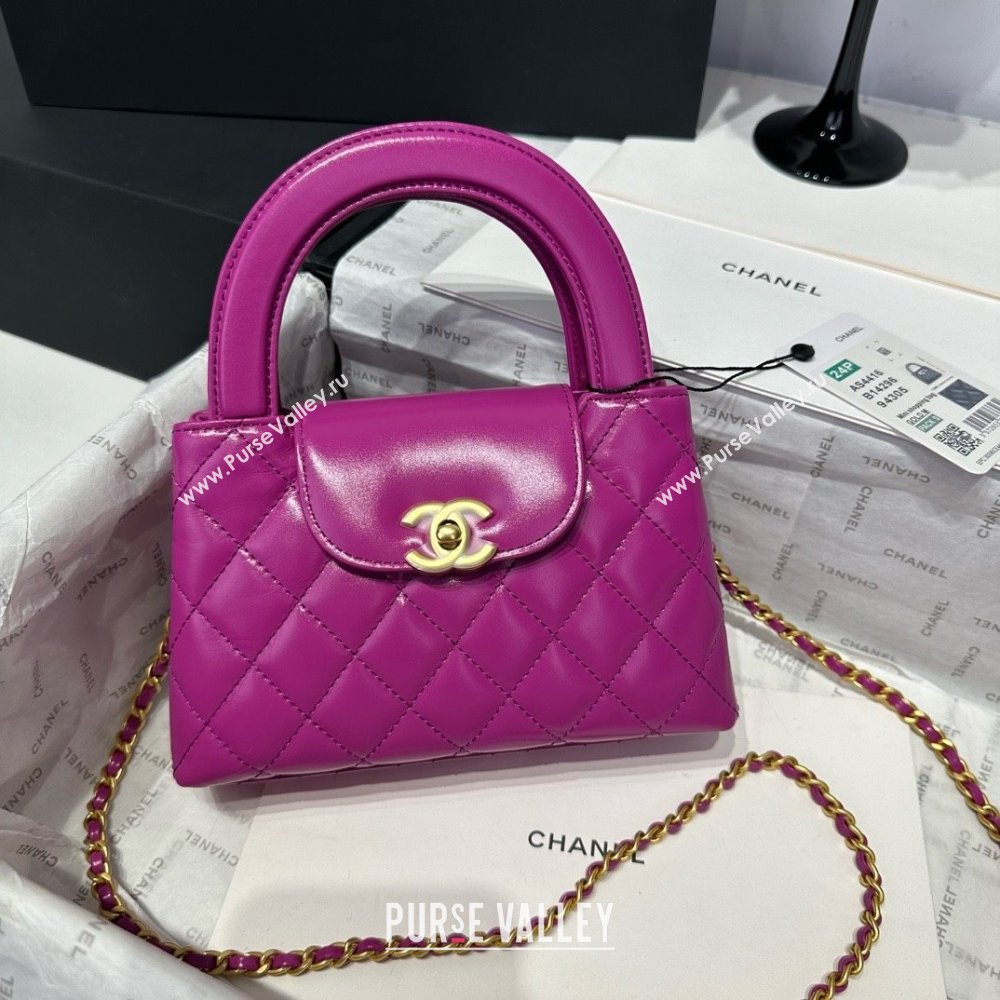 Chanel Shiny Calfskin Mini Kelly Shopping Bag AS4416 Rosy 2025 (SS-25061032)