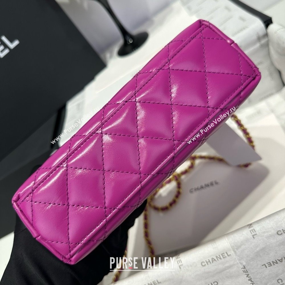Chanel Shiny Calfskin Mini Kelly Shopping Bag AS4416 Rosy 2025 (SS-25061032)