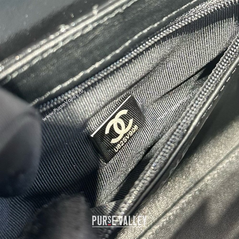 Chanel Shiny Calfskin Mini Kelly Shopping Bag AS4416 All Black 2025 (SS-25061030)