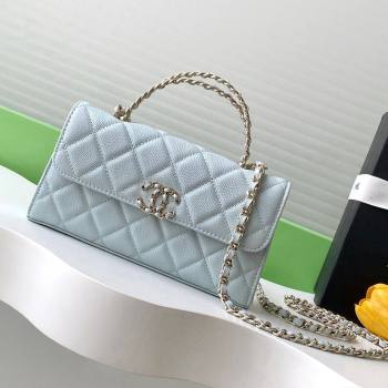 Chanel Phone Holder with Chain in Grained Shiny Calfskin AP3238 Black Spring-Summer 2025 (JY-25061107)